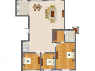 3室2厅 180.81平米