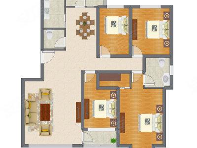 4室2厅 145.90平米