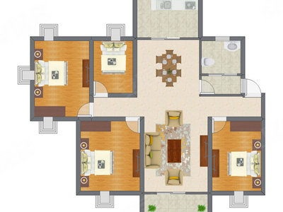 4室1厅 99.32平米