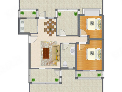 3室2厅 95.34平米