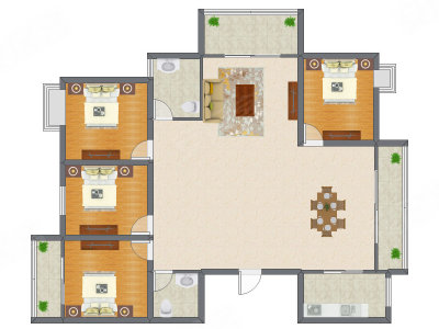 4室2厅 132.42平米