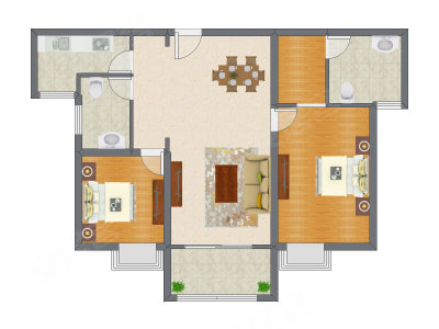 2室2厅 112.10平米