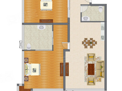 2室2厅 132.64平米