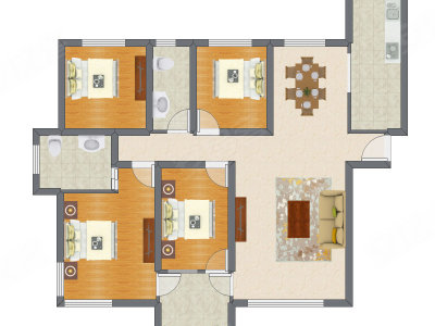 4室2厅 151.85平米