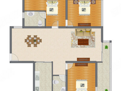 3室2厅 139.44平米