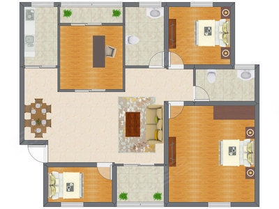 3室2厅 125.60平米