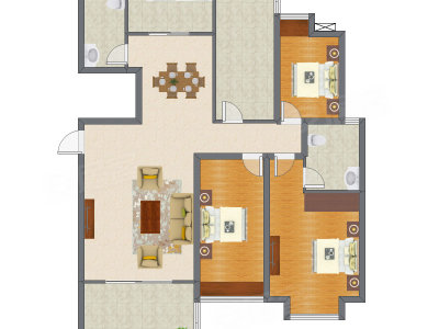 3室2厅 140.83平米
