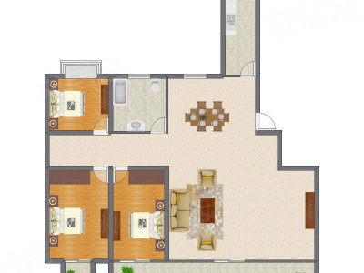 3室2厅 119.80平米