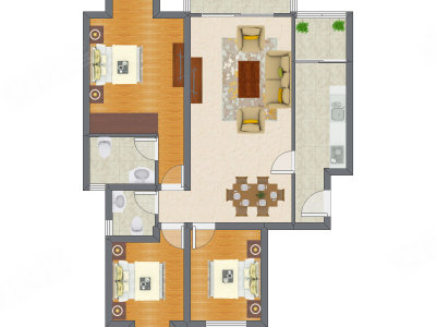 3室2厅 132.48平米