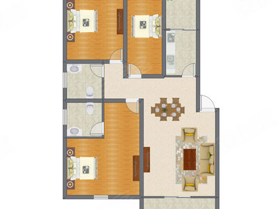 3室2厅 119.60平米