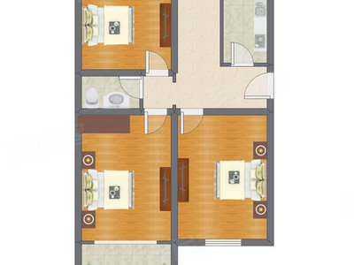 3室1厅 80.15平米