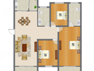 3室2厅 134.74平米