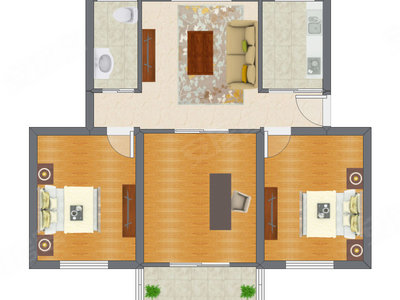 3室1厅 105.50平米