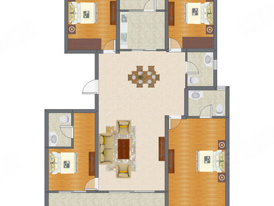 4室2厅 165.69平米