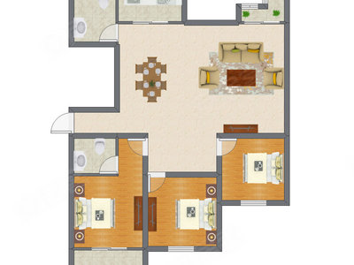 3室2厅 132.06平米