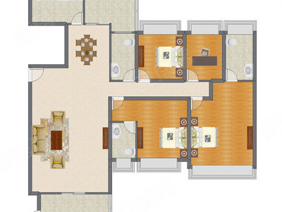 4室2厅 155.59平米