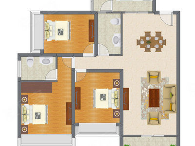 3室2厅 116.60平米