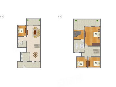 4室2厅 181.00平米户型图