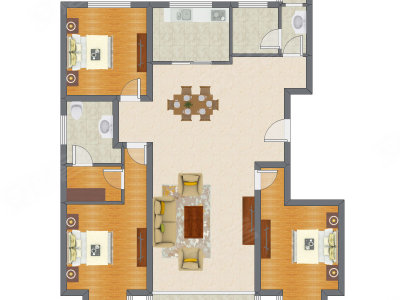 3室2厅 111.91平米