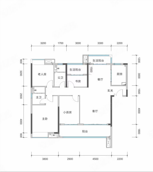 润和星河玥(新房)4室2厅2卫147㎡南156万