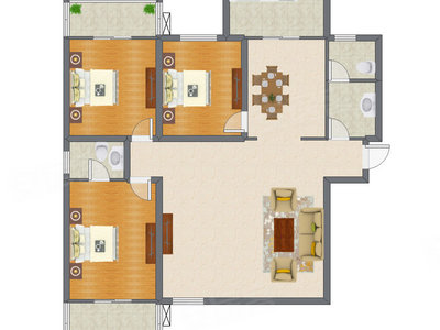 3室2厅 147.71平米