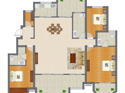 3室2厅 155.32平米
