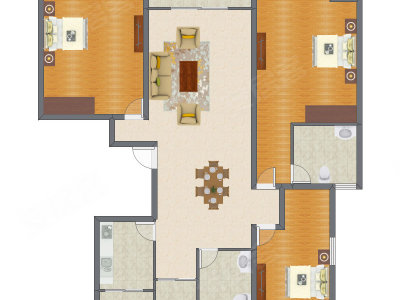 4室2厅 160.18平米