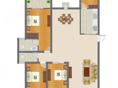 3室2厅 120.42平米