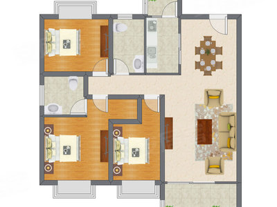 3室2厅 116.33平米户型图