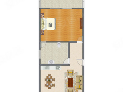 1室2厅 94.85平米