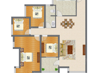 4室2厅 139.75平米