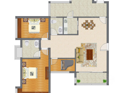 3室2厅 118.25平米
