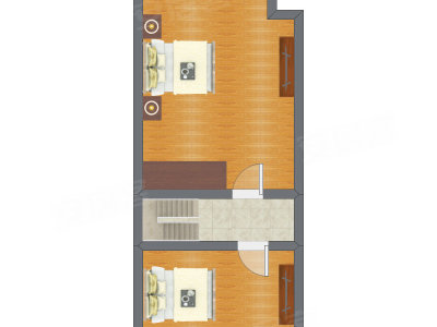 2室2厅 51.00平米户型图
