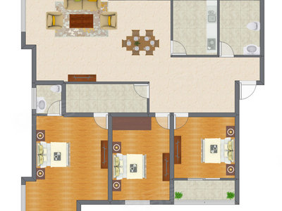 3室2厅 142.50平米