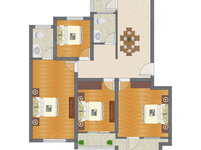 4室1厅 119.50平米