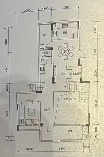 星海丹堤5室3厅3卫173㎡南104万