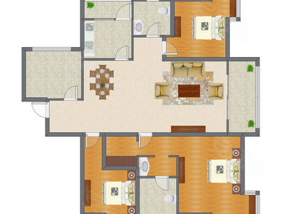 3室2厅 163.88平米