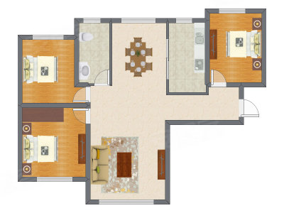 3室2厅 122.05平米