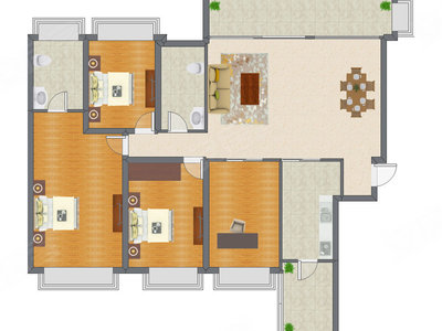 4室2厅 199.00平米