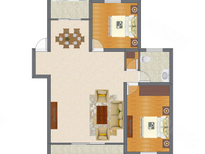 2室2厅 86.01平米