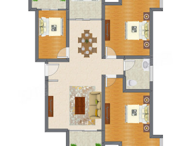 3室2厅 132.69平米