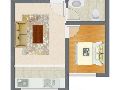 1室1厅 45.00平米