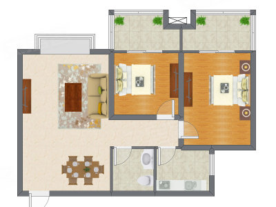 2室2厅 94.50平米
