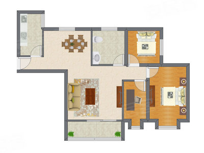 3室2厅 92.88平米户型图