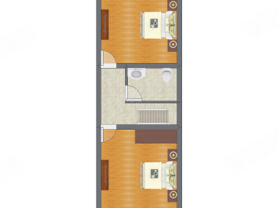 2室2厅 37.92平米
