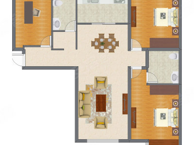 3室2厅 136.39平米