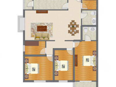3室2厅 161.44平米