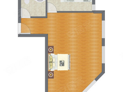 1室0厅 72.00平米户型图