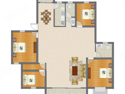 4室2厅 162.14平米