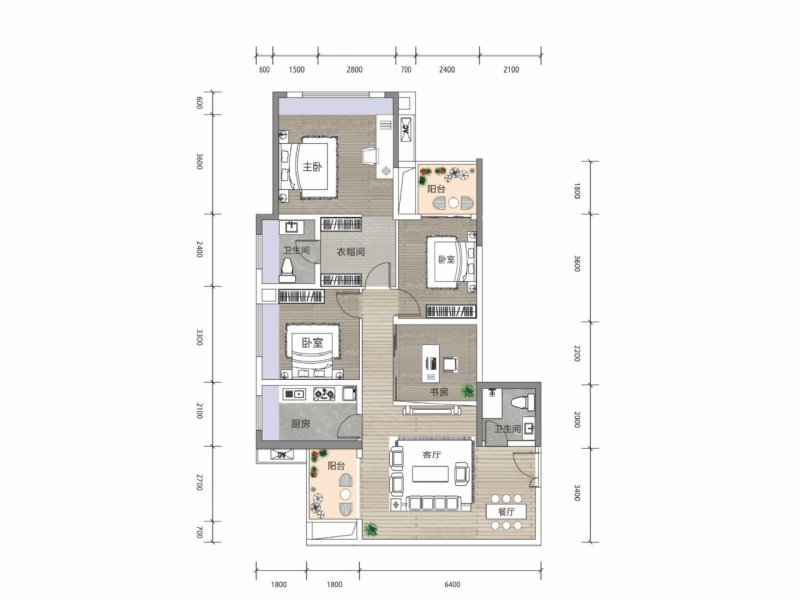 熙山郡(新房)4室2厅2卫122㎡南98万